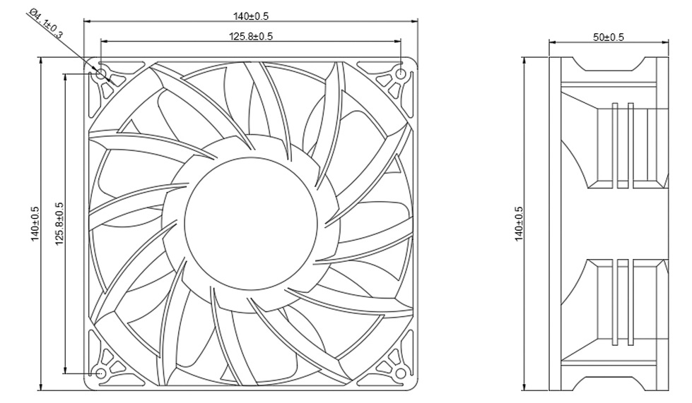 MFD14050 - DC Fan | MAX FLOW