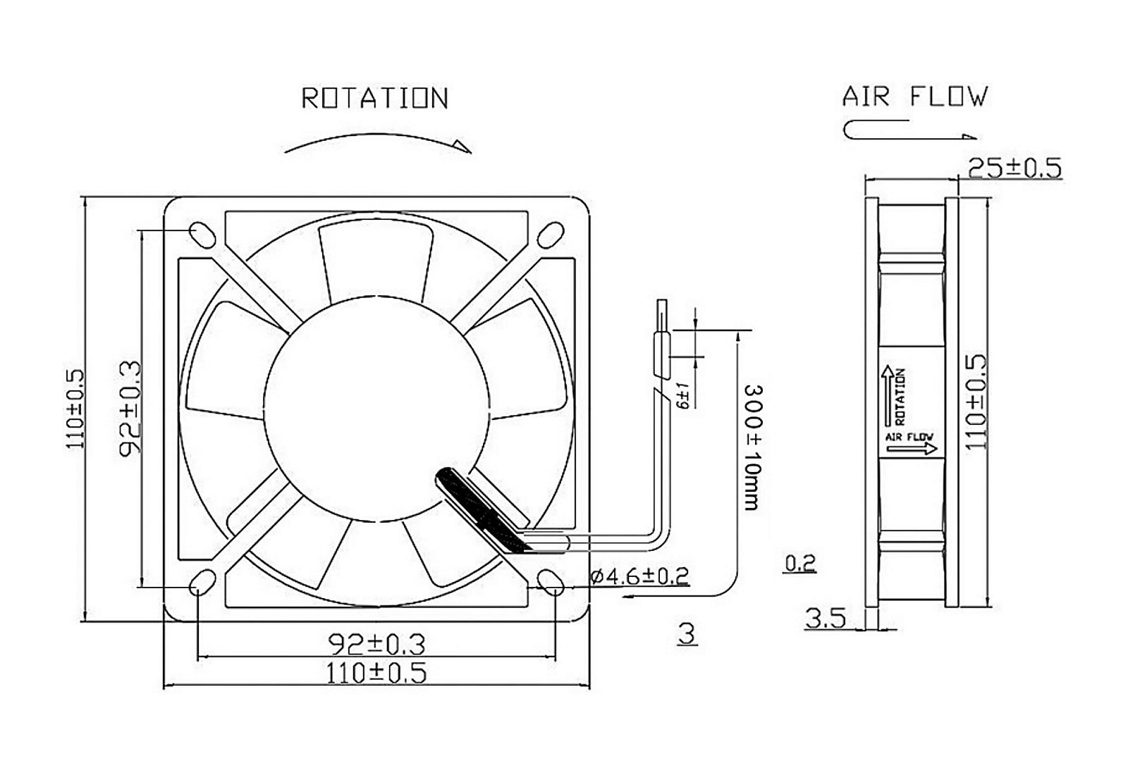 MF11025 Dimensions