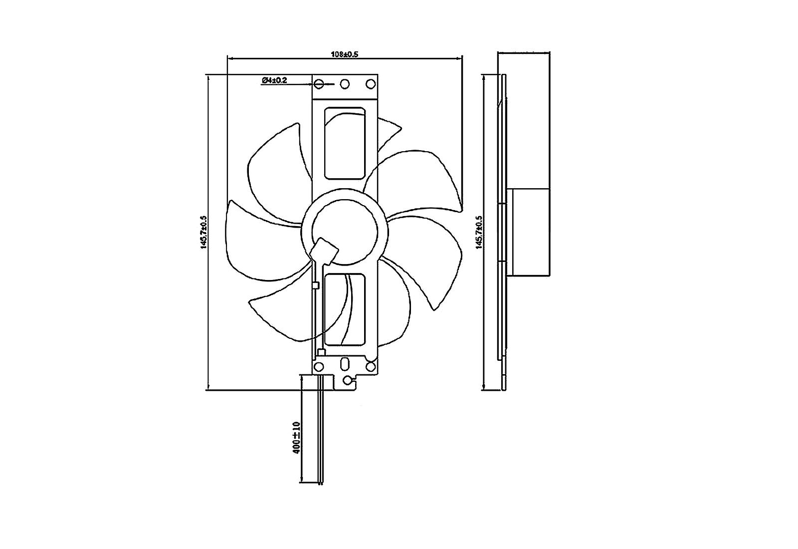 MFD12025L Dimensions