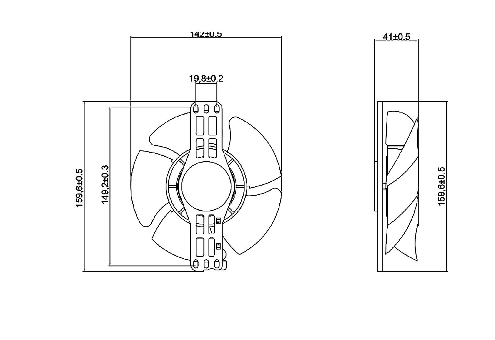 MFD15050L Dimensions
