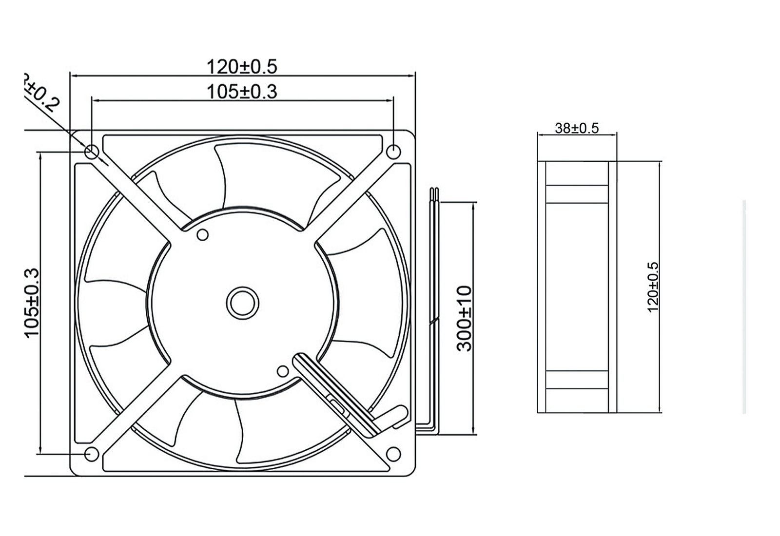 MFE12038E Dimensions