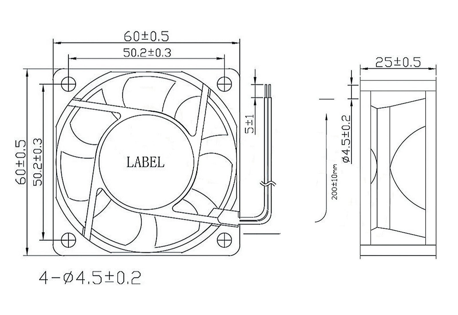 MFE6025C Dimensions