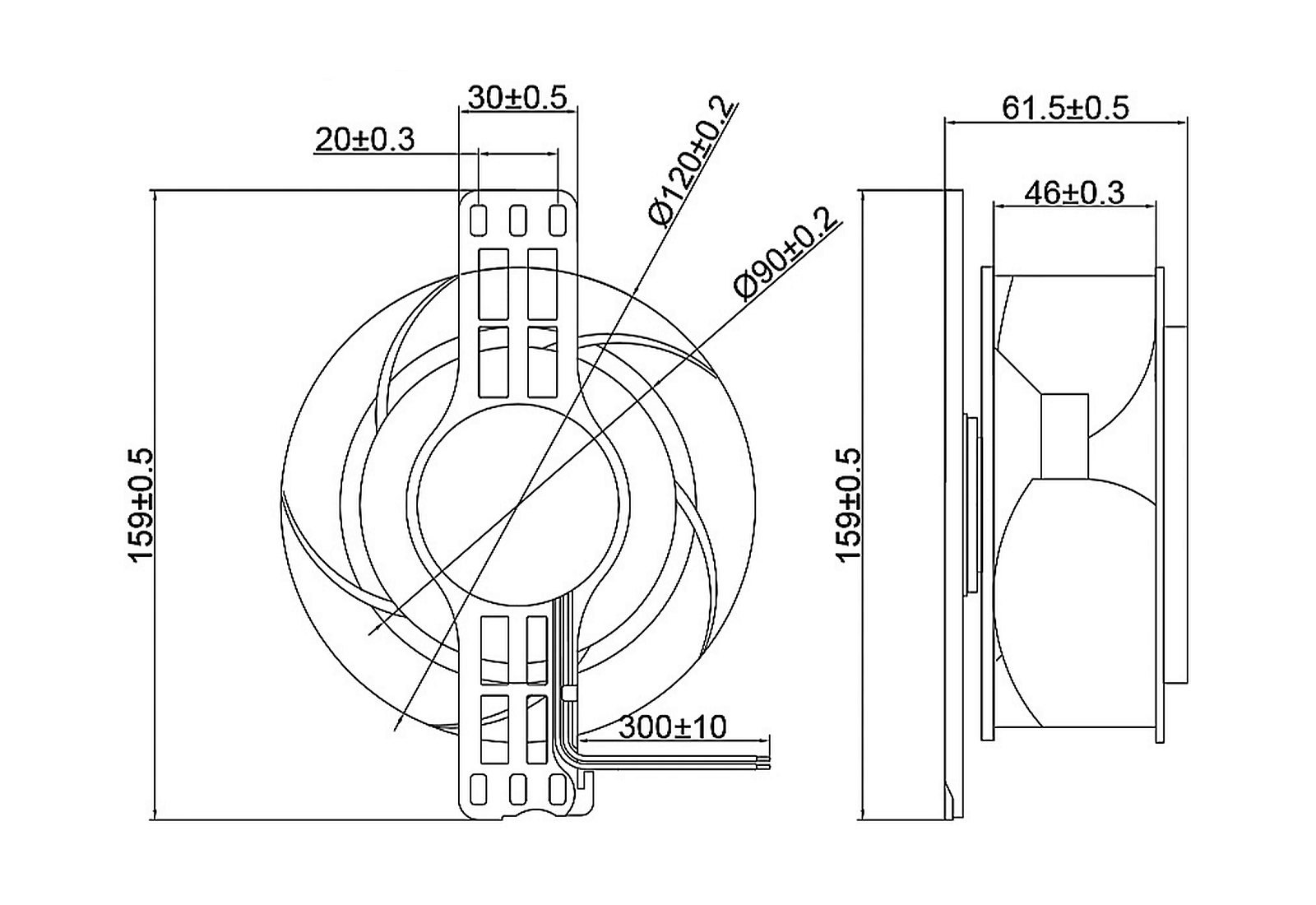 MFL15050 Dimensions